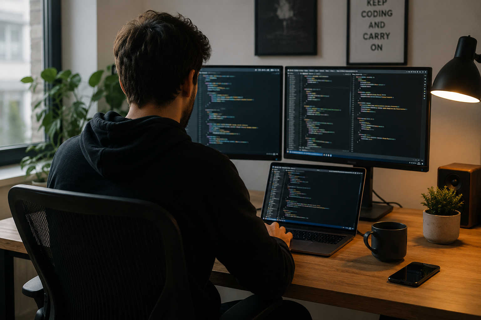 Développeur au travail